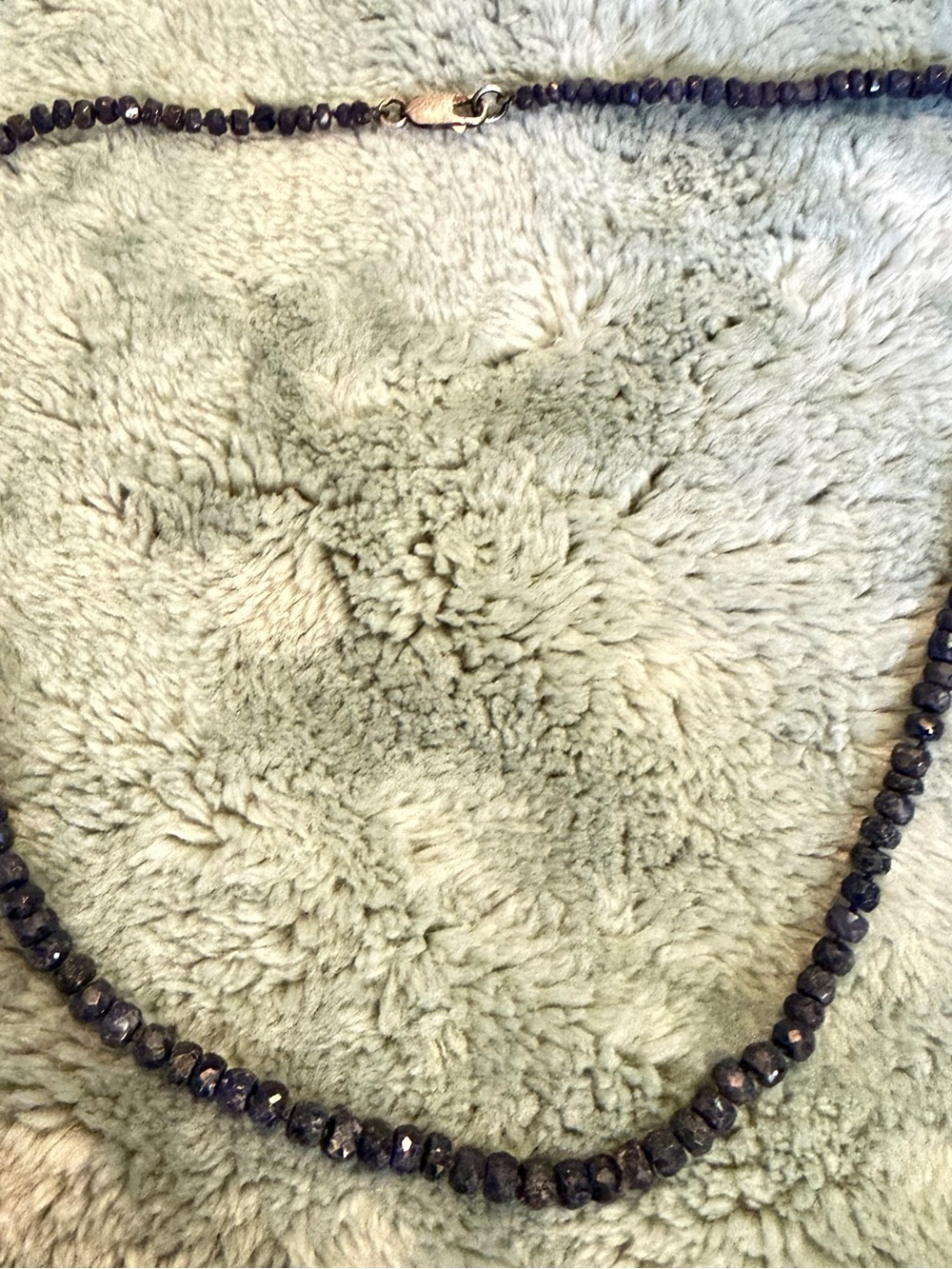 Samuel B Benham (BJC) 925 Sterling Silver Faceted Natural Sapphire Bead Necklace